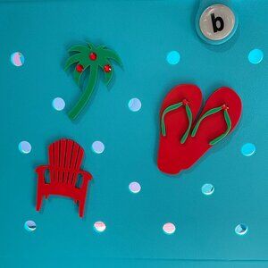 Set of 3 Tropical Christmas Bogg Charms-Christmas Bogg Charms-New!